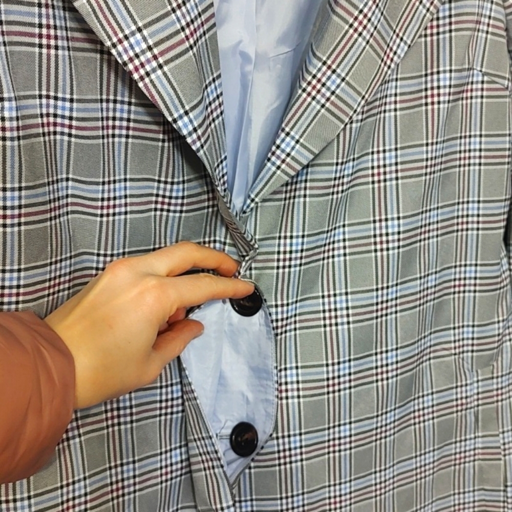 Avec Le Filles Women's Plaid Trench Coat Size L - Picture 4 of 13